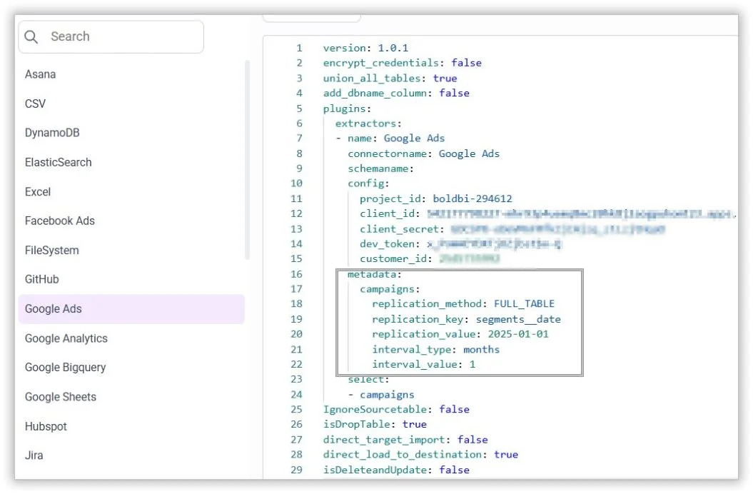 incremental refresh support for Google Ads