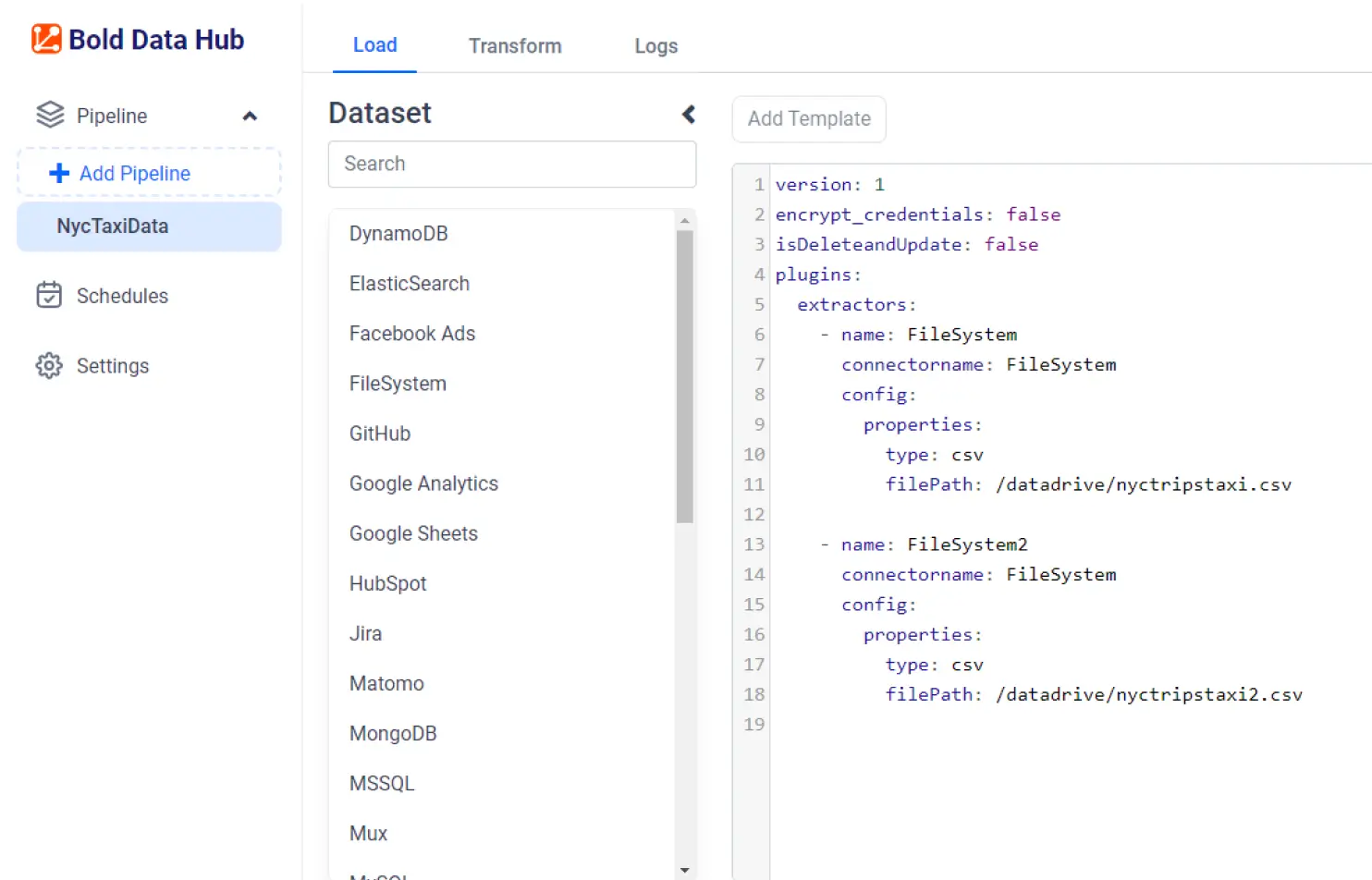 Extract, process, clean, and transform data from various sources with Bold Data Hub