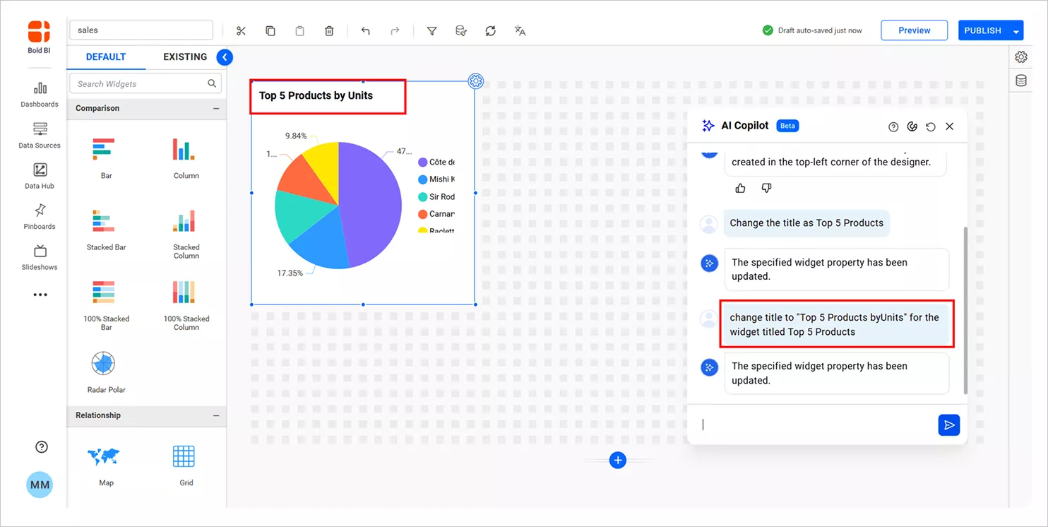 Specify widget by title (Alternative method)