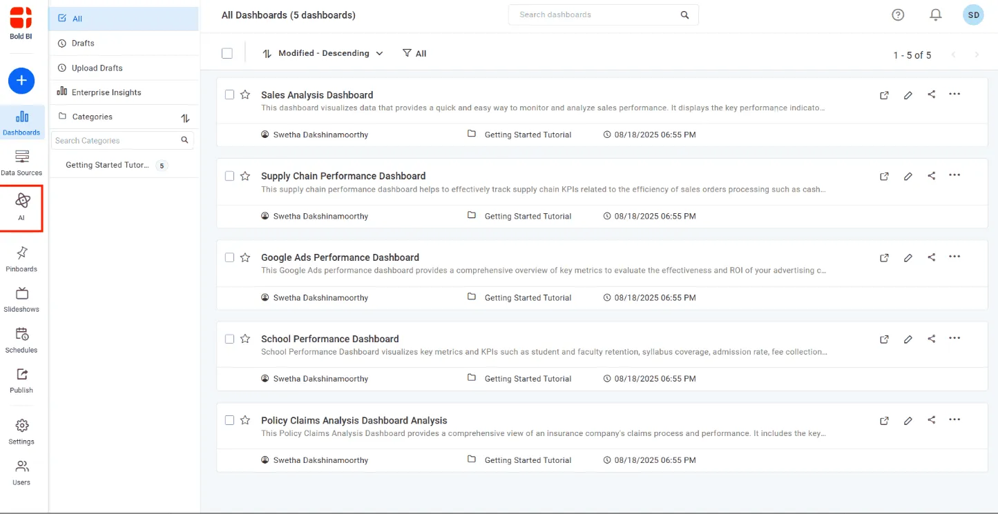 Open the AI assistant tab