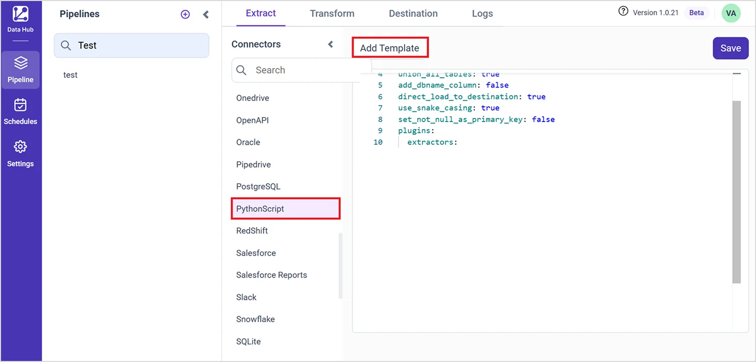 Add the Python template