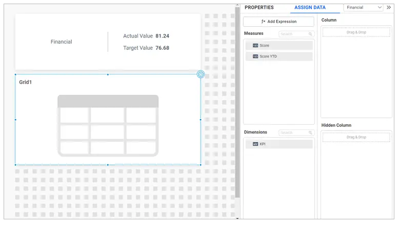 Assign Data Section in Grid