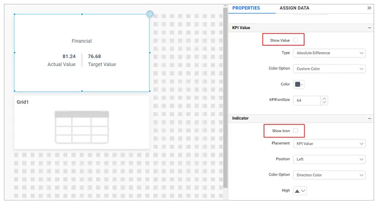 Show or Hide the Values in a KPI Card