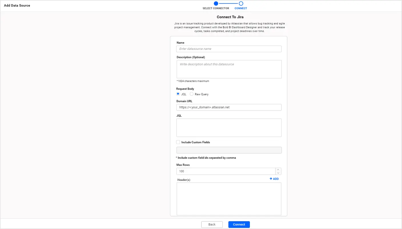 Native connector for JIRA