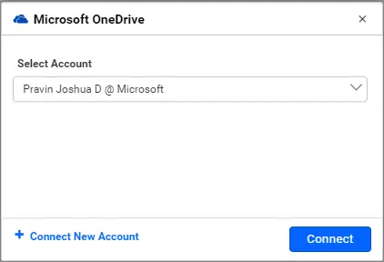 OneDrive connection wizard