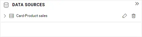 Data source panel listing all data sources