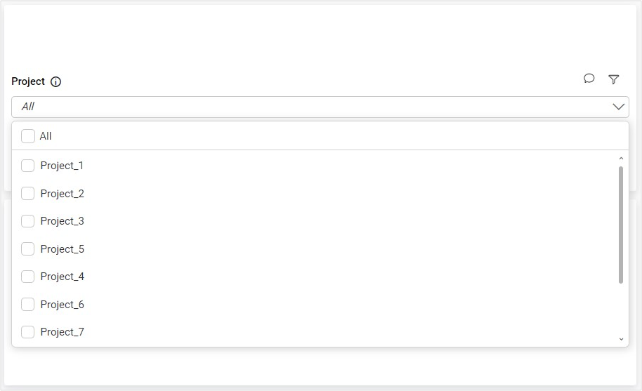 Combo Box Widget for Selecting Construction Projects