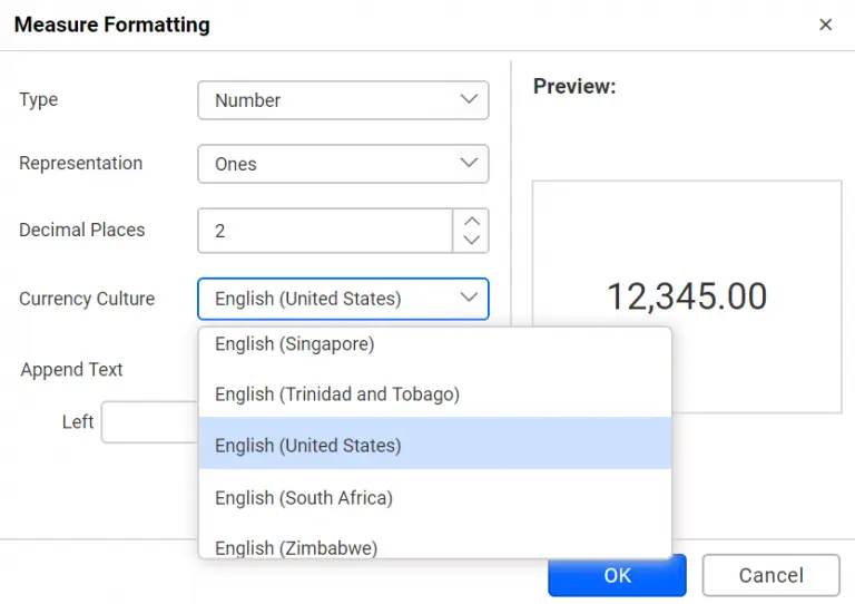 Measure Formatting