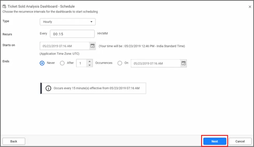 Schedule Configuration
