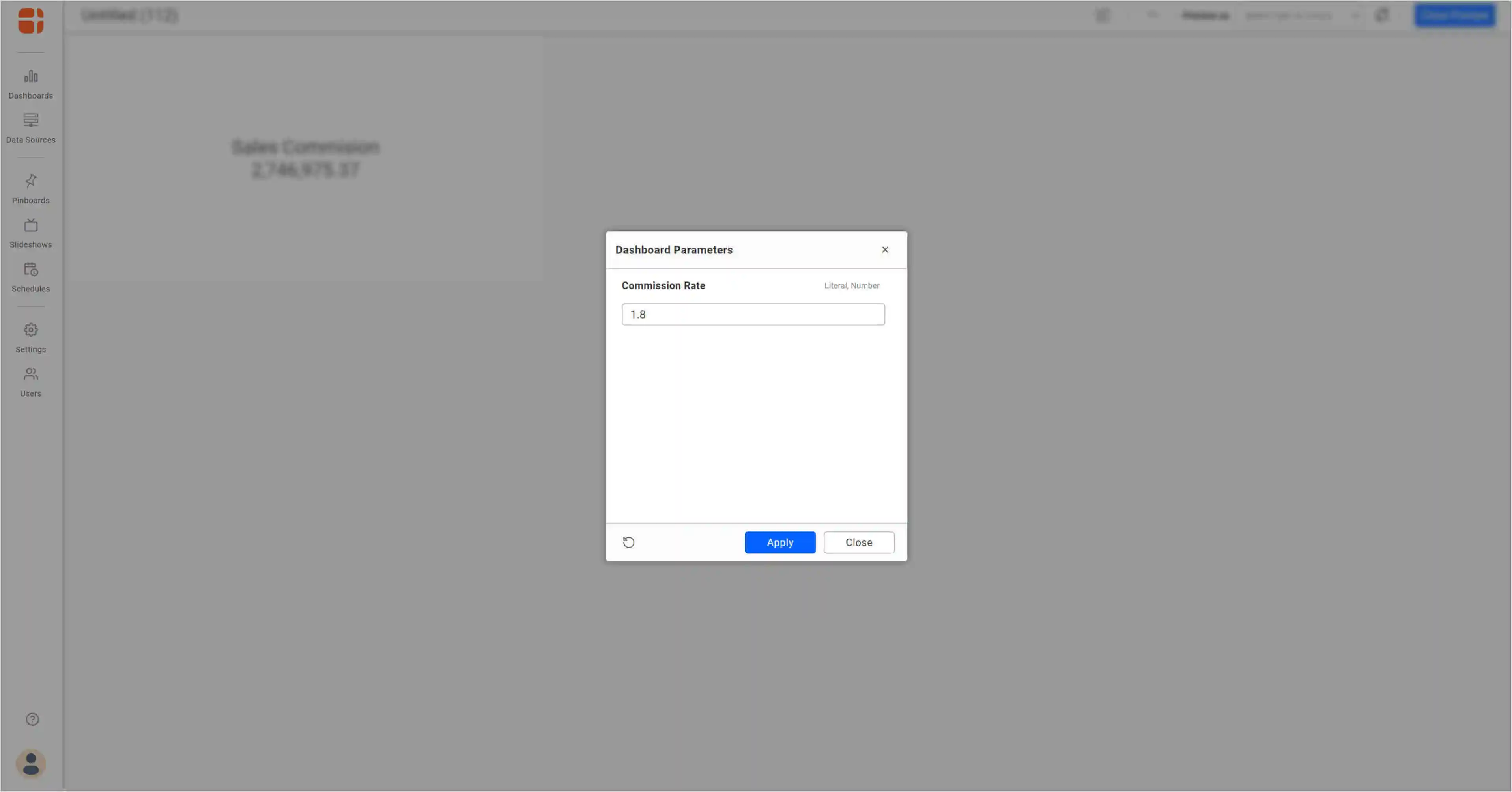 Commission Rate Modified in Viewer