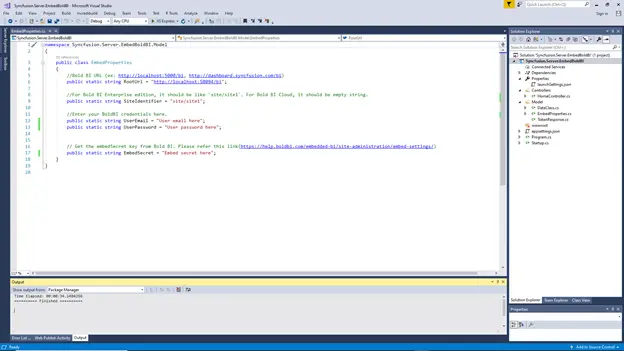 Creating EmbedProperties and DataClass classes under Models