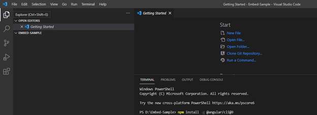 Installing Angular CLI in Visual Studio Code