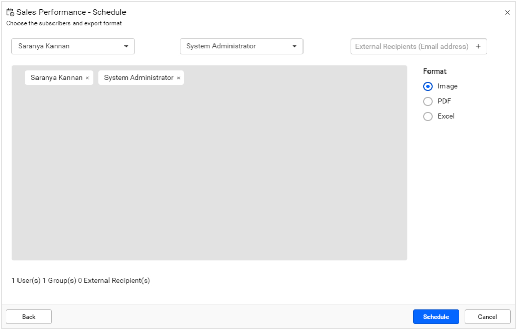 Set Mail Recipients and Choose Dashboard Export Format for Data Alert Configuration