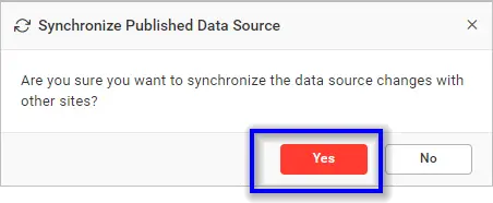 Synchronize Published Data Source
