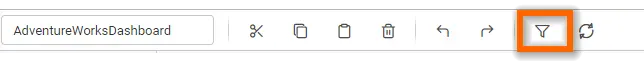 Filter configuration button in the tool bar
