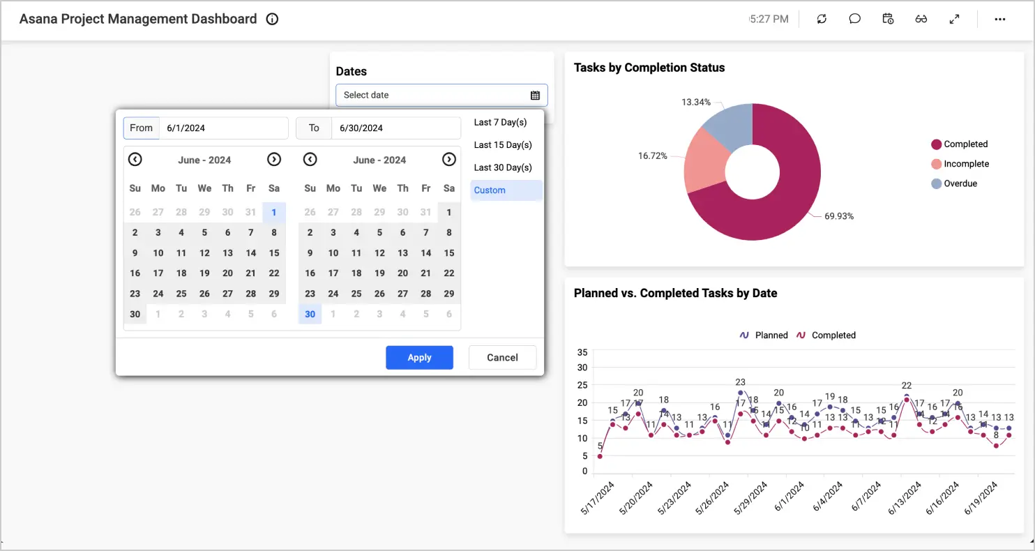 Date Picker Filter Use Case in IT