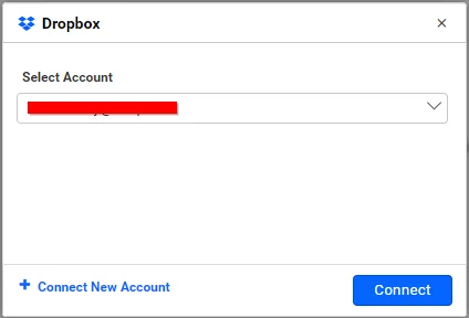 Select Dropbox Account
