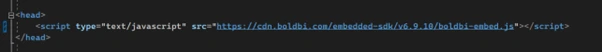 Embed SDK URL