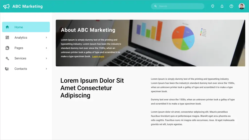 Sample Website of Marketing Apps