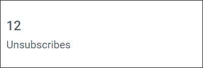 Unsubscribes in Email Marketing Dashboard