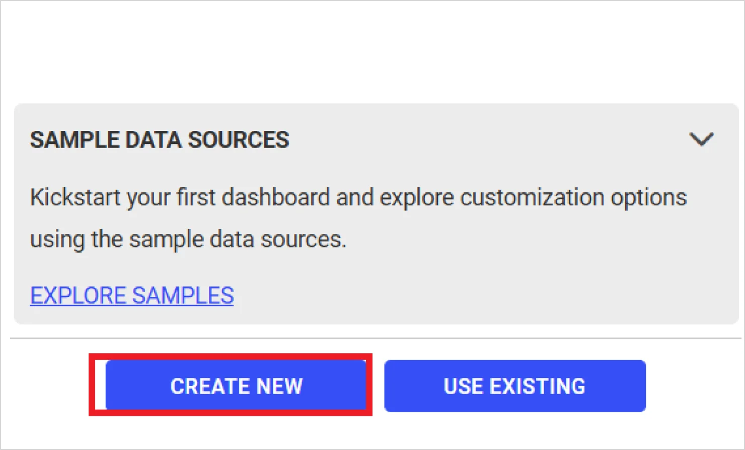 Click CREATE NEW to create