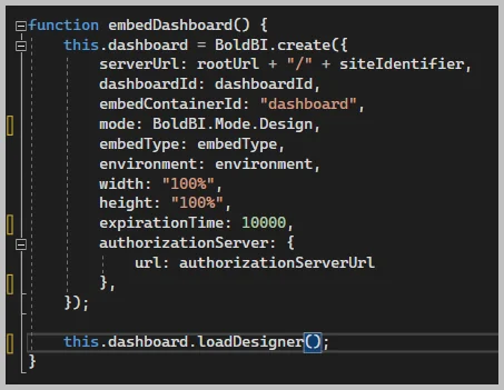 Dashboard designer