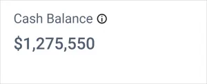 Cash Balance in Balance Sheet Dashboard