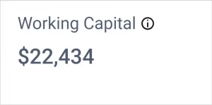 Working Capital in Balance Sheet Dashboard