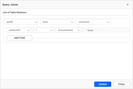 Query Joiner window