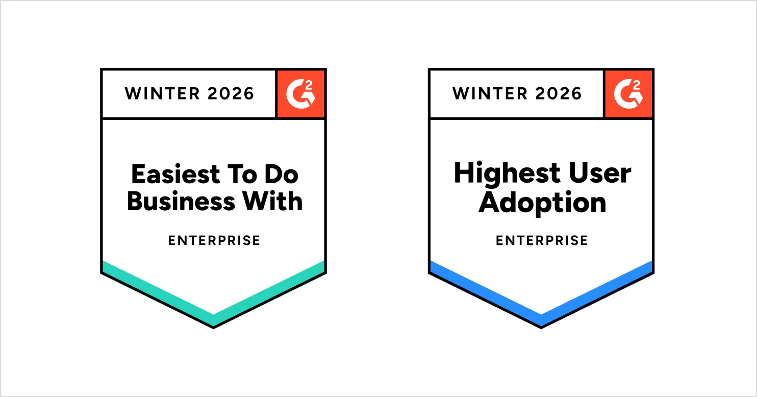 Enterprise excellence G2 badges