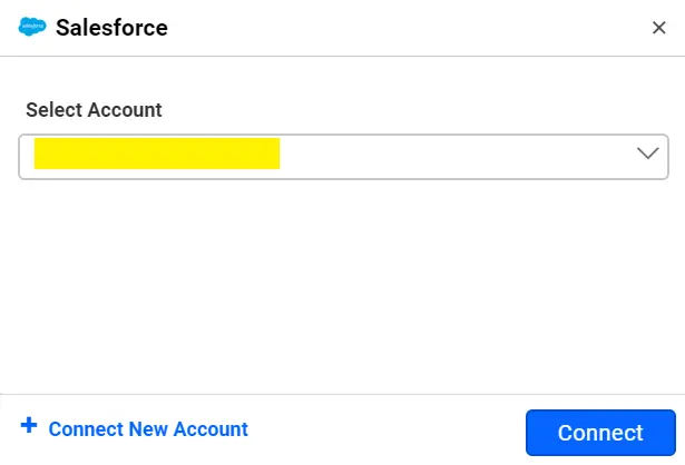 Salesforce Accounts Window