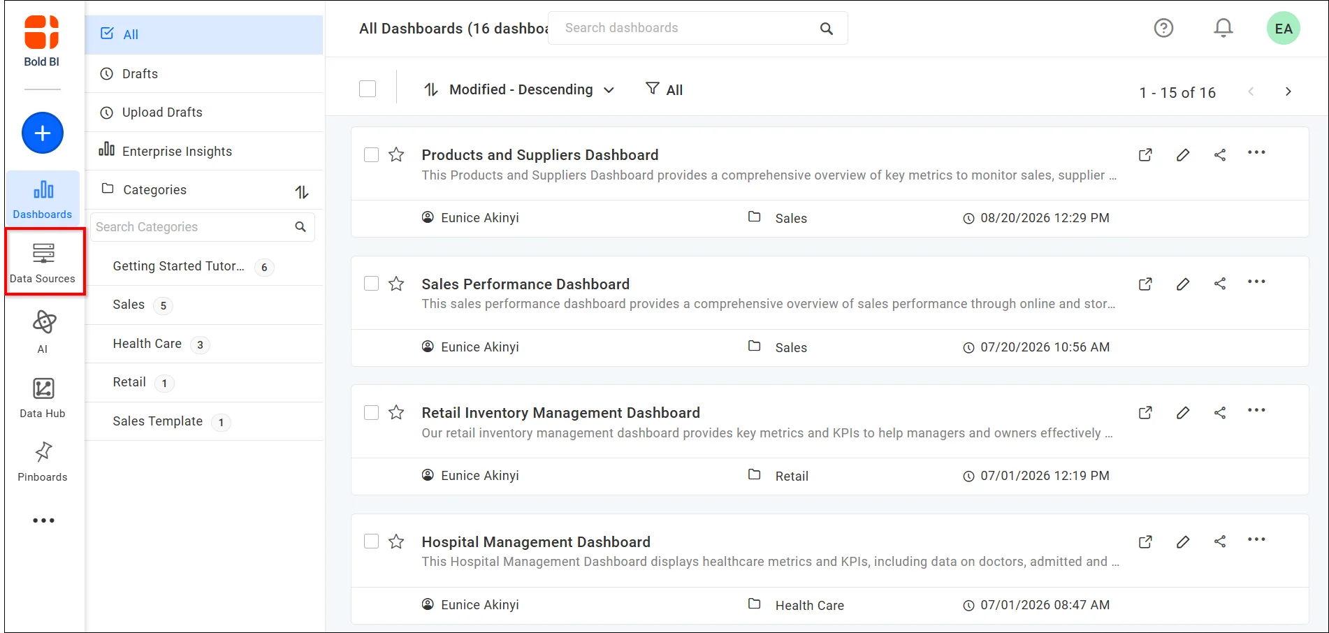 Click Data Sources