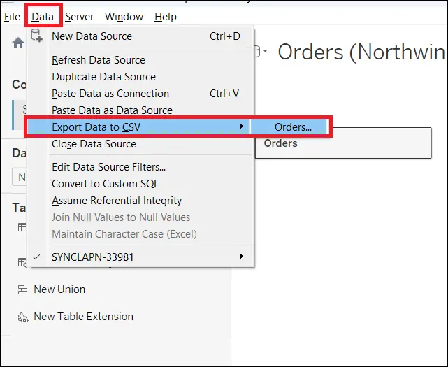 Export Data to CSV