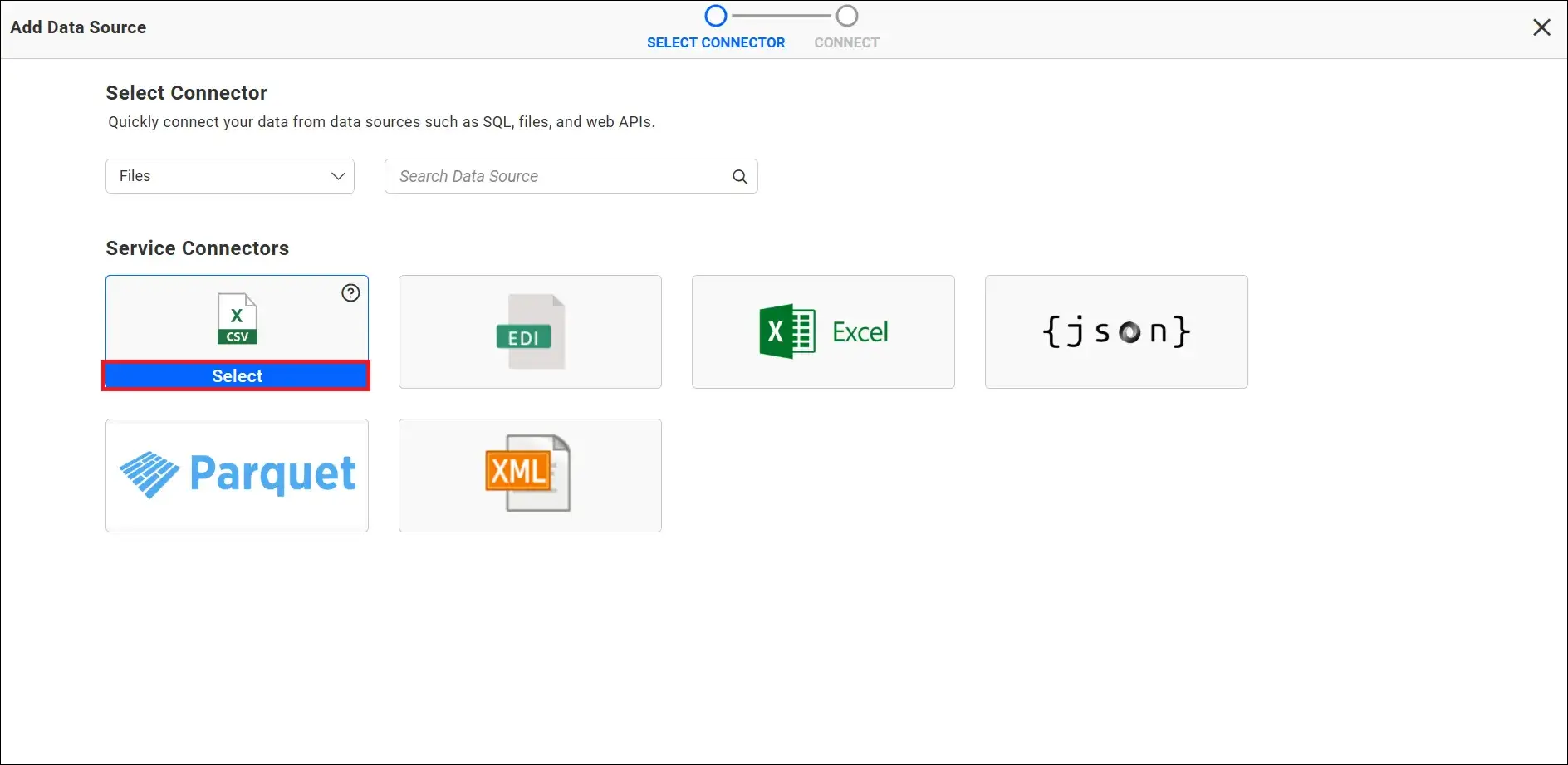 Select CSV