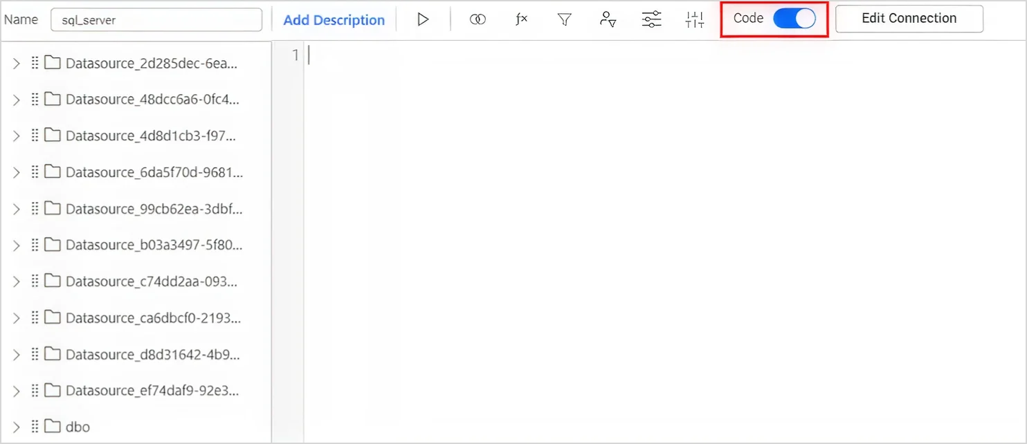 Switch to Code View