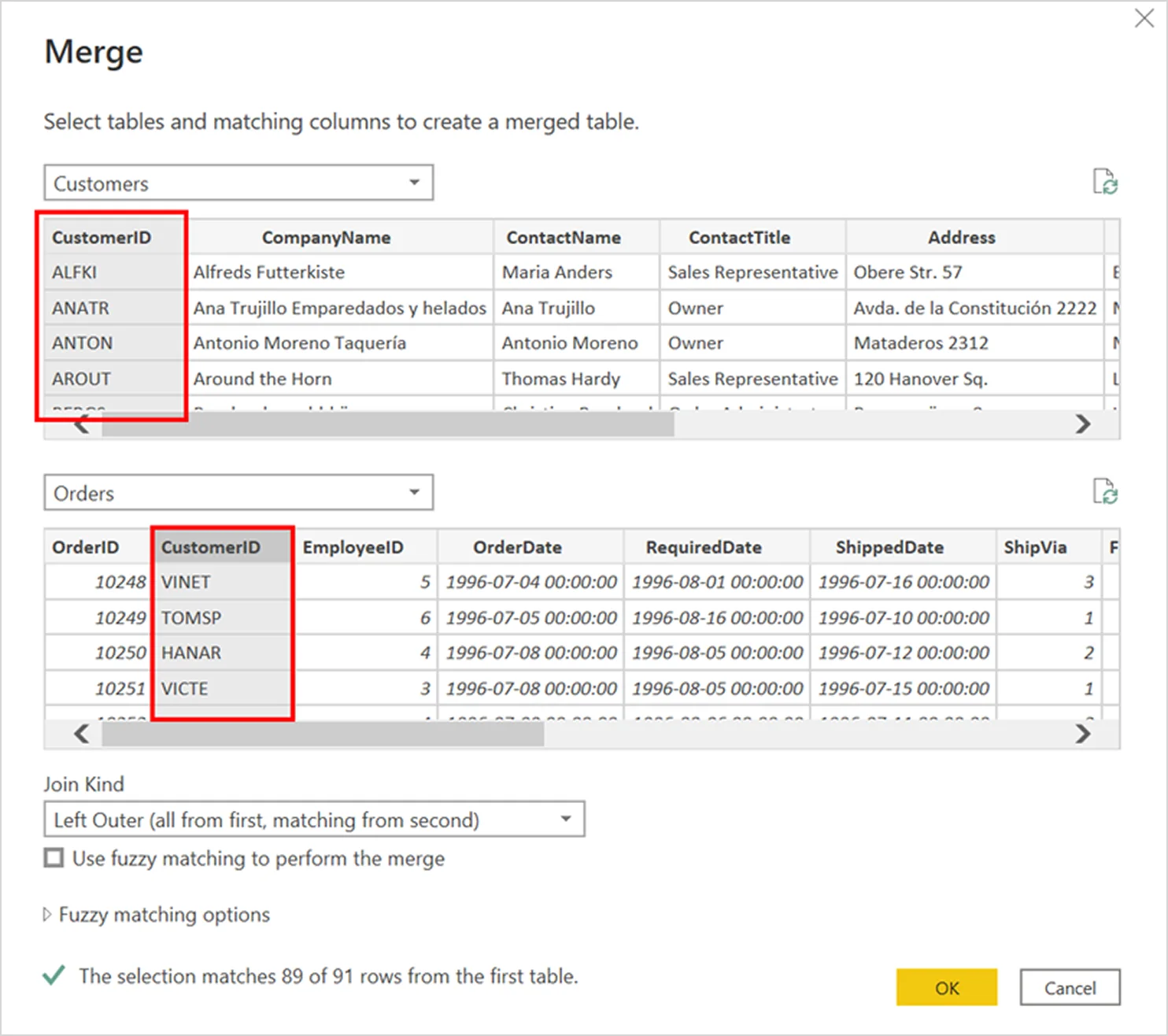 Merge dataset