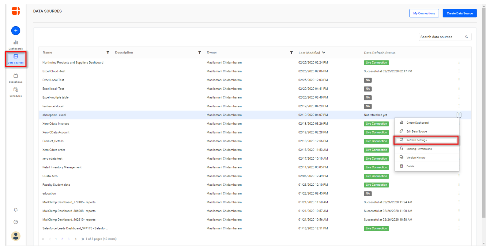 Refresh Your Data Extracts Every 5 Minutes | Bold BI