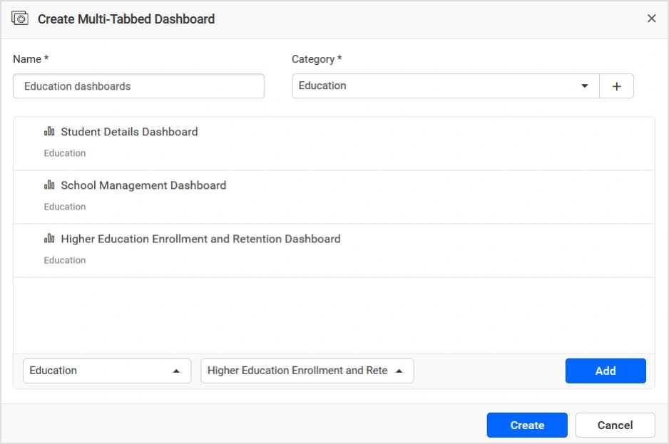 Tabbed Dashboard