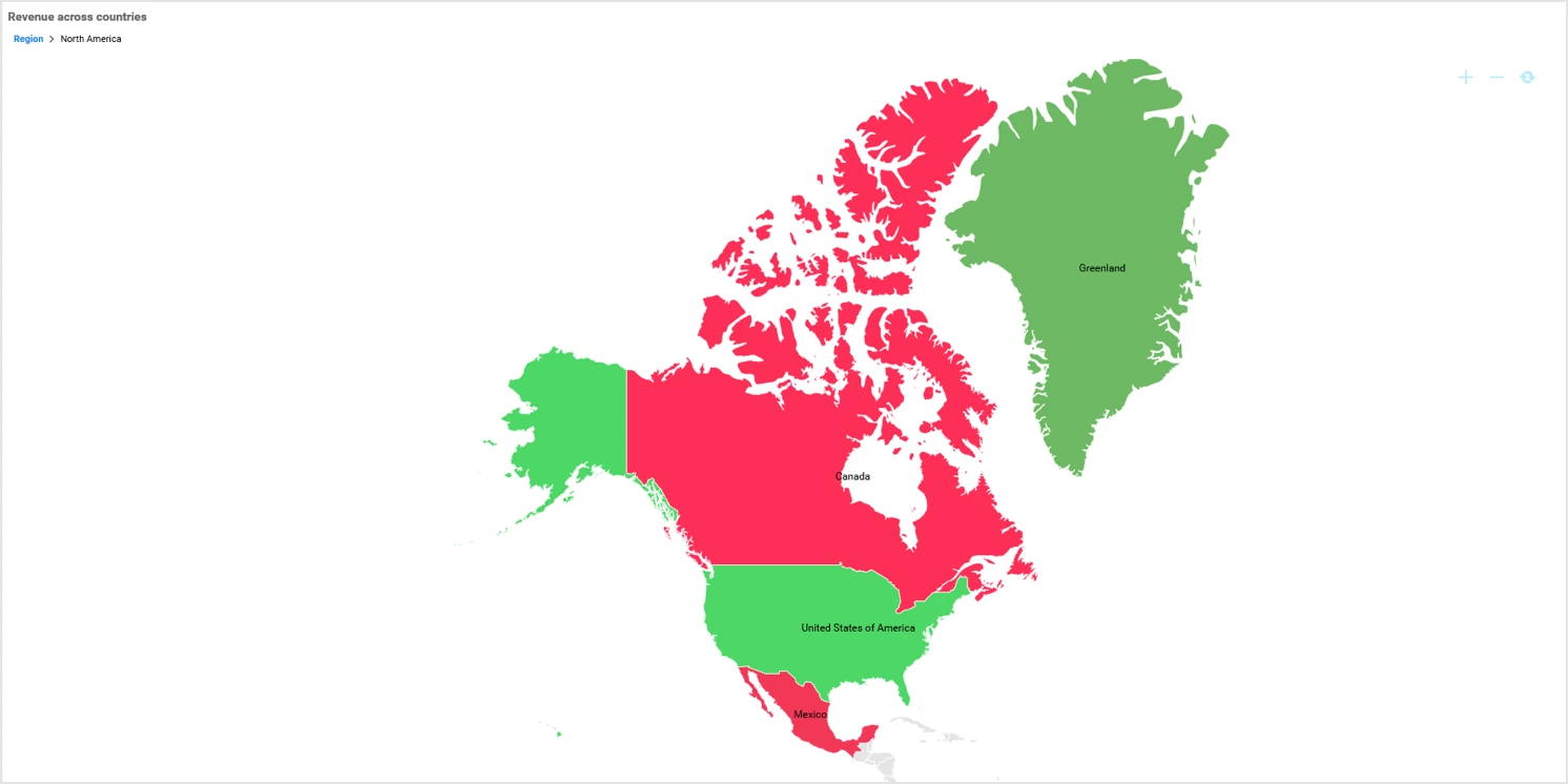 Drill down view in map