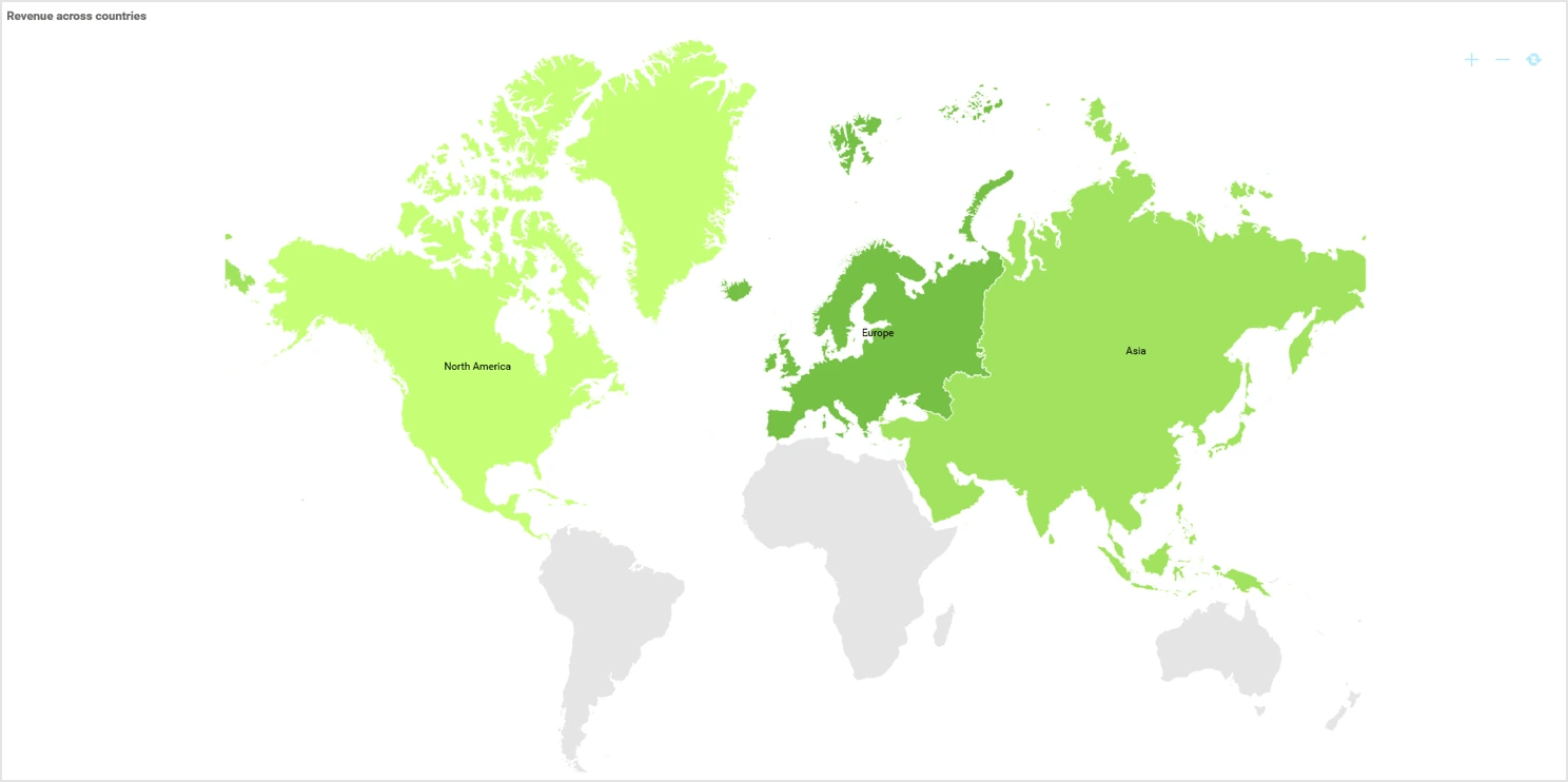 Label display in map regions