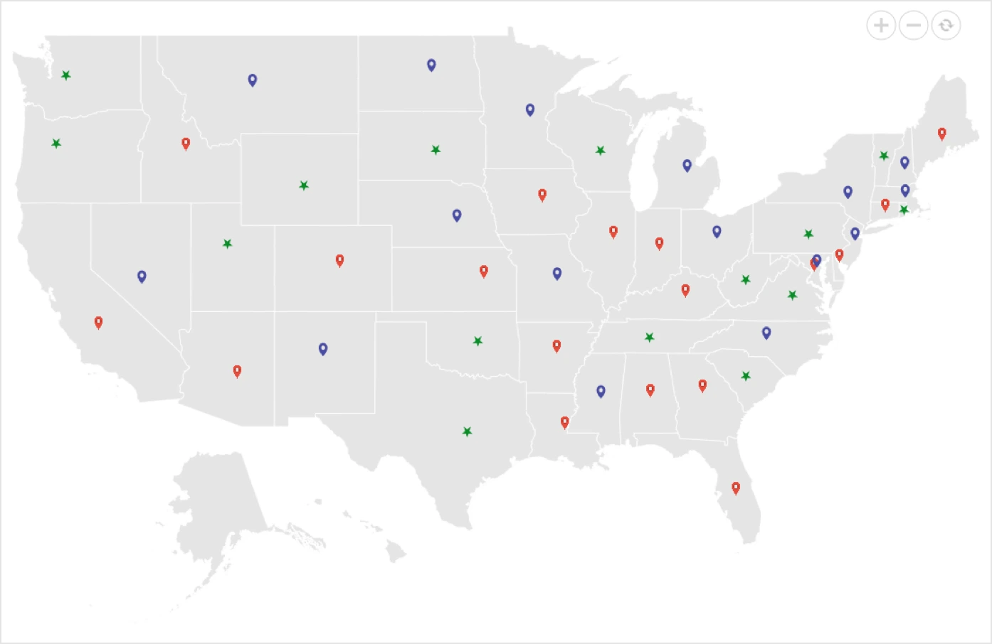 Conditional formatting applied in map markers
