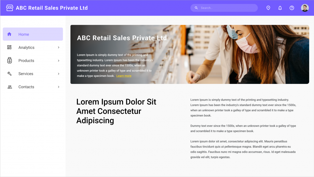 Sample Website of a Retail Company