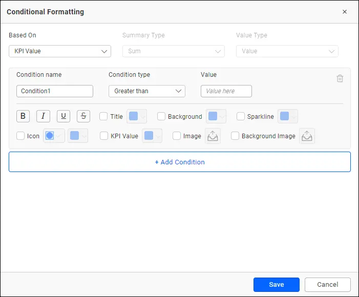 Conditional Formatting Dialog