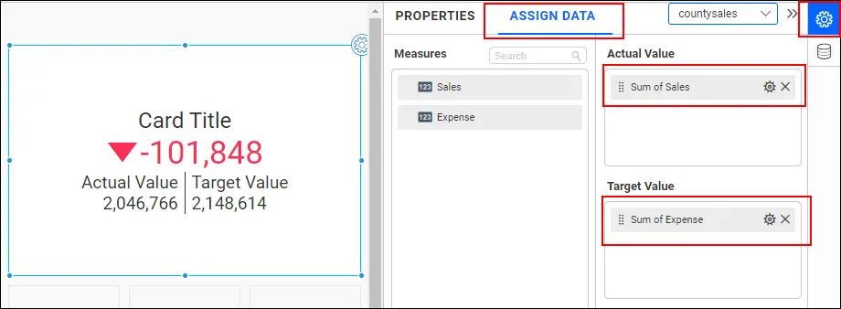 Configuring the KPI Card