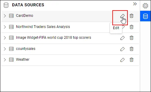 Editing the Data Source