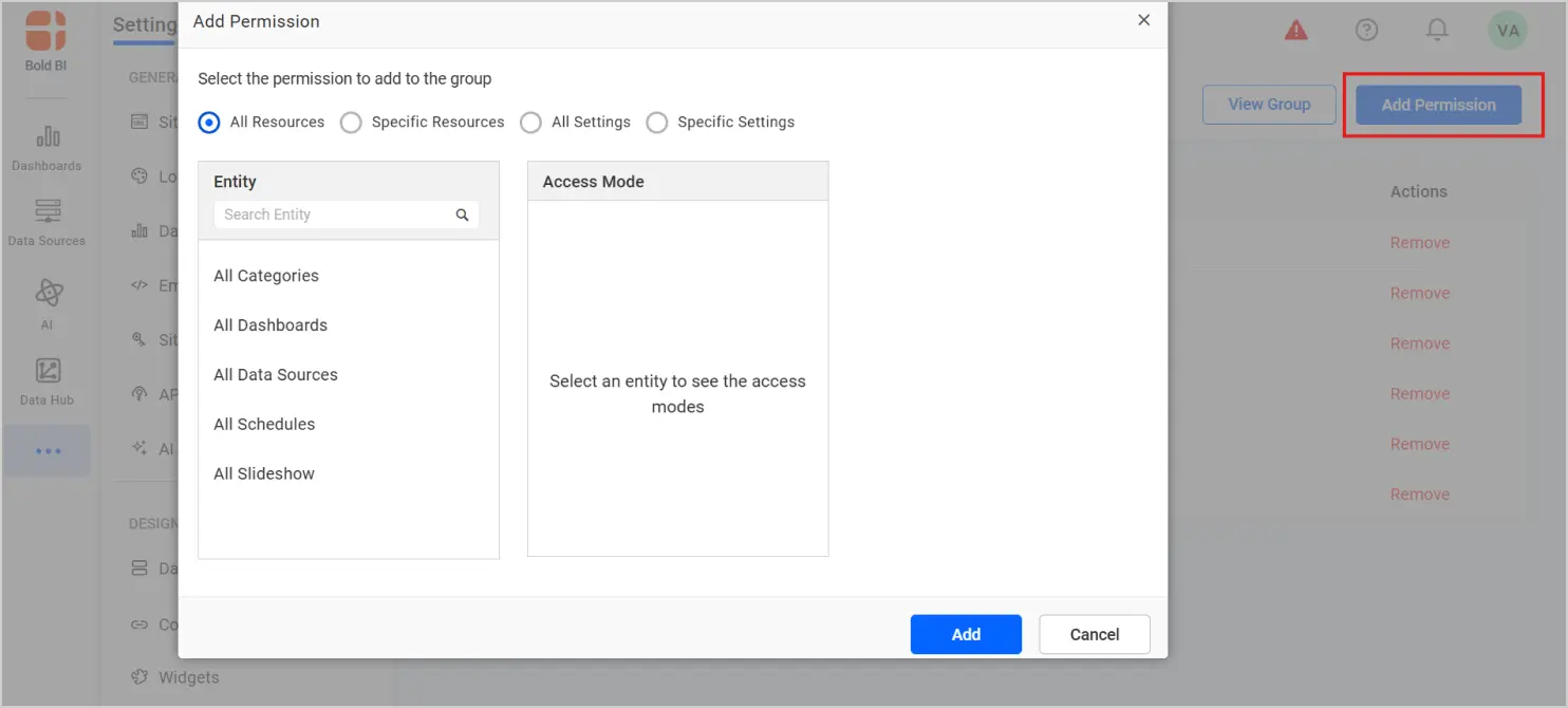 Resource permissions