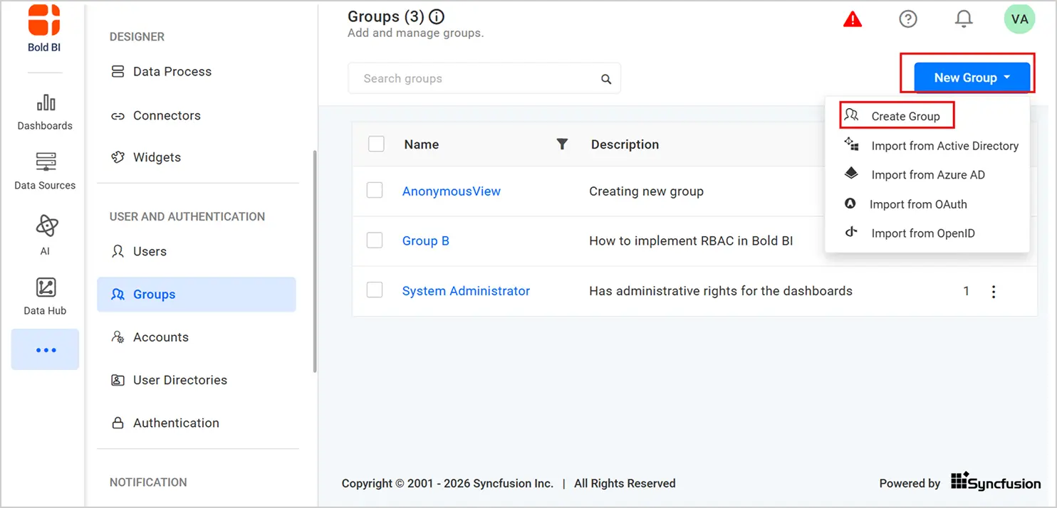 Create group