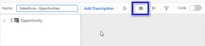 Opening the join editor for table joining