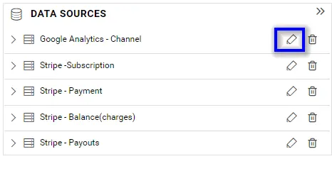 Editing a data source