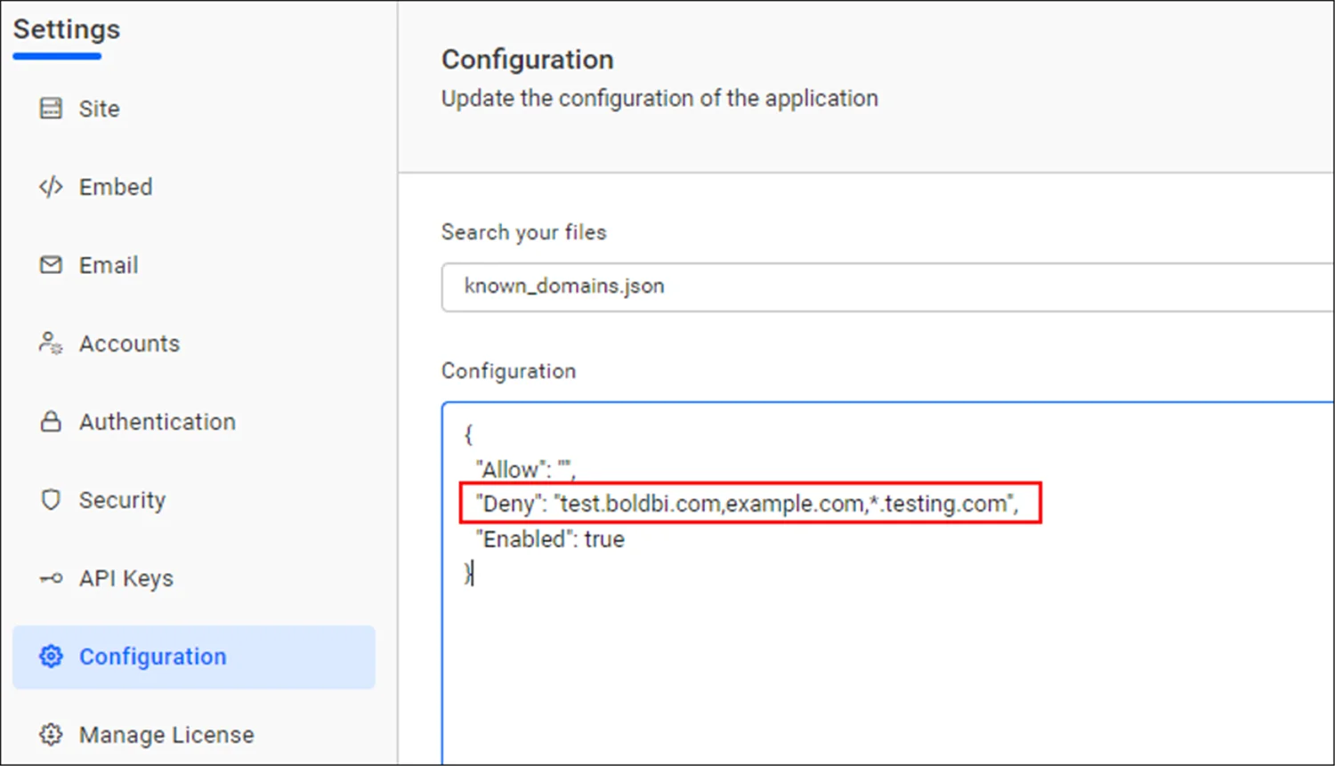 Deny Configuration